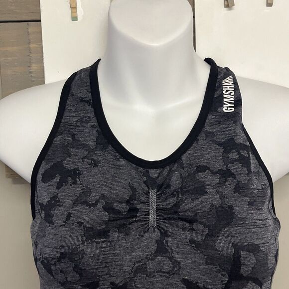 Gymshark Adapt Black Camo Seamless Tank Women’s Razorback- Small - Picture 2 of 11